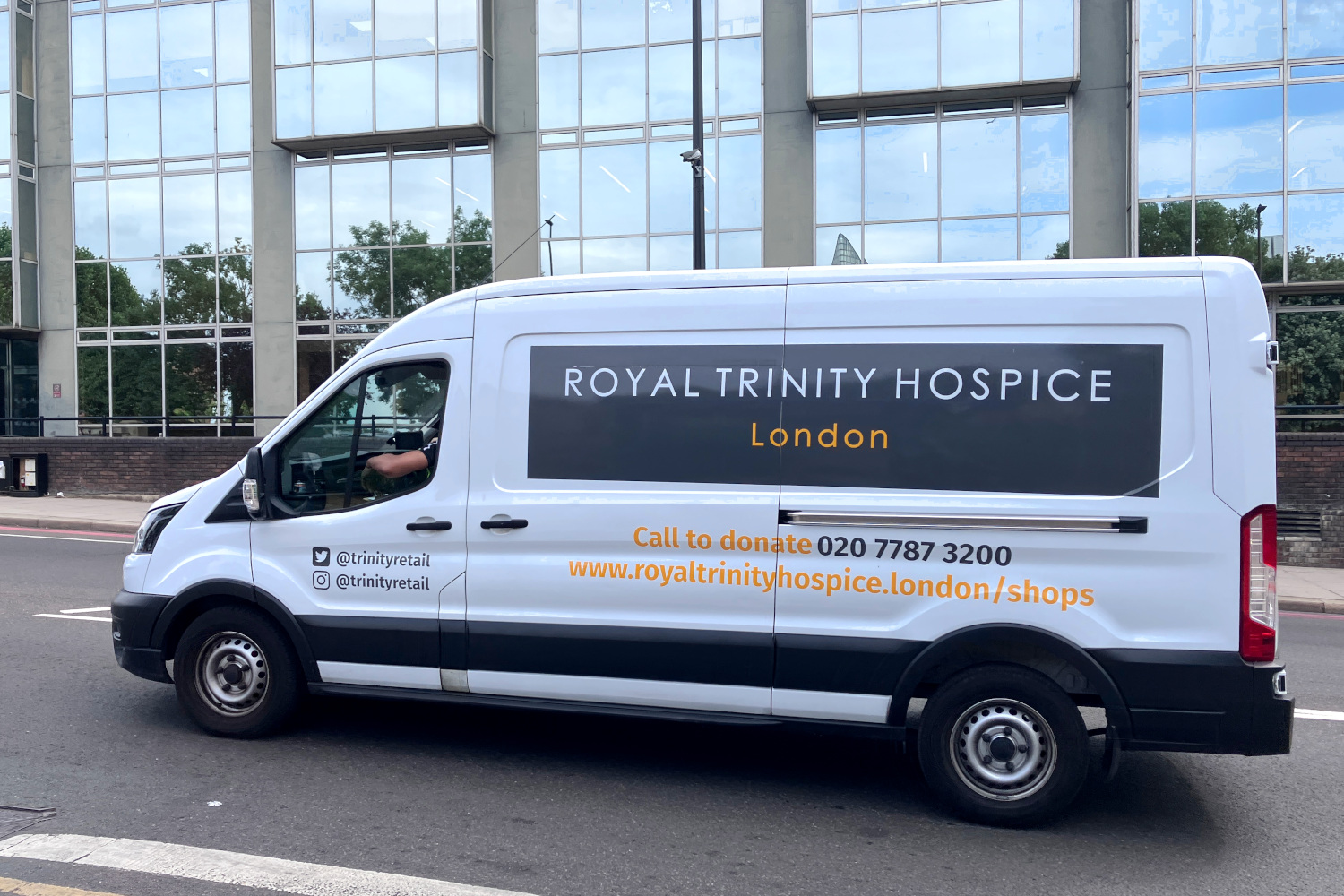 A white van.