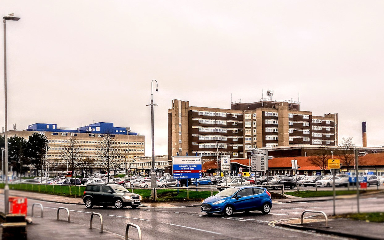 A view of a large hospital building.
