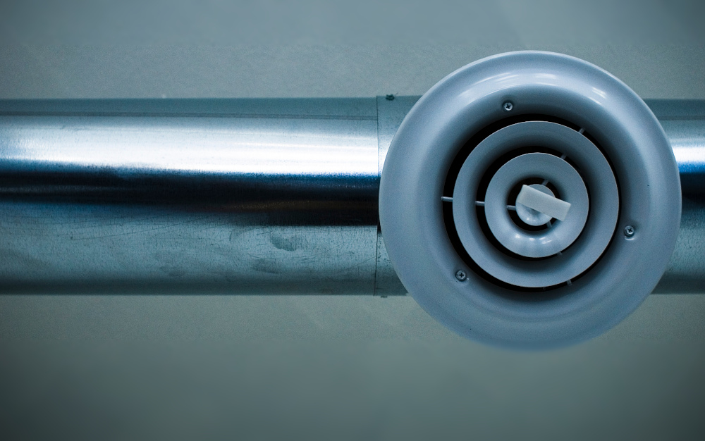 A closeup of a ventilation shaft.