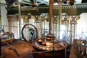 The interior of a pumping station. 
